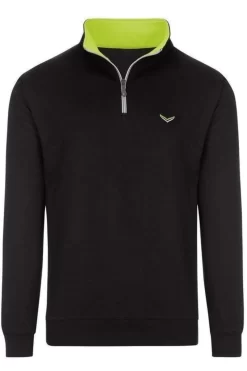 TRIGEMA Comfort Fit TroyerZip Schwarz