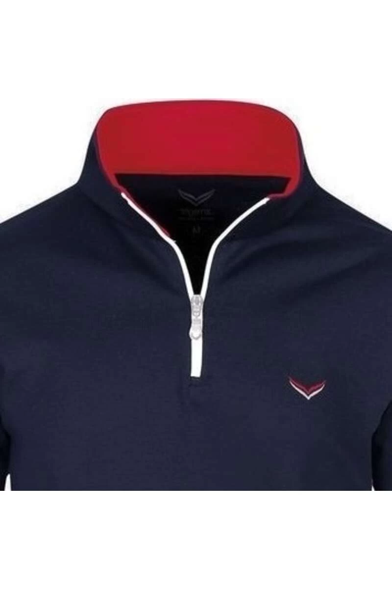 TRIGEMA Comfort Fit TroyerZip Nachtblau 2 TRIGEMA Comfort Fit TroyerZip Nachtblau – Bild 2