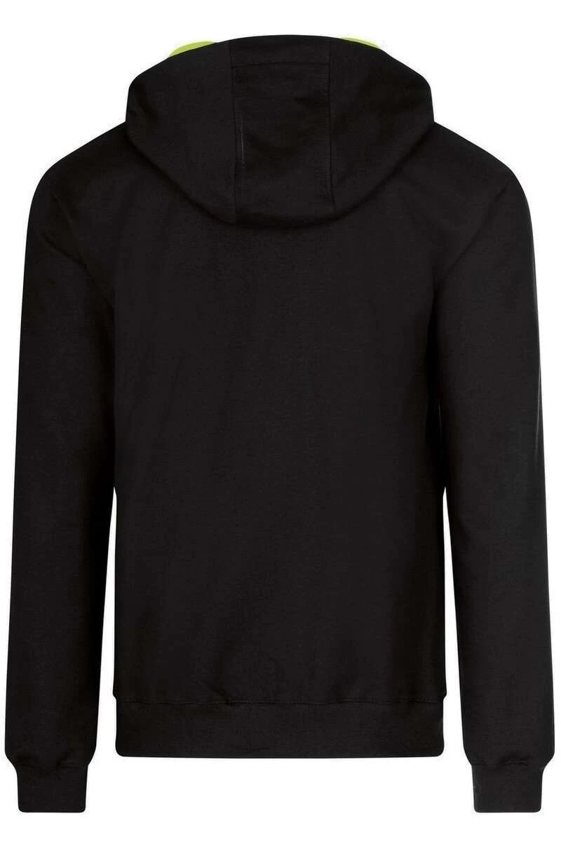 TRIGEMA Comfort Fit Sweatjacke Mit Kapuze Zip Schwarz/grün 4 TRIGEMA Comfort Fit Sweatjacke Mit Kapuze Zip Schwarz/grün – Bild 4