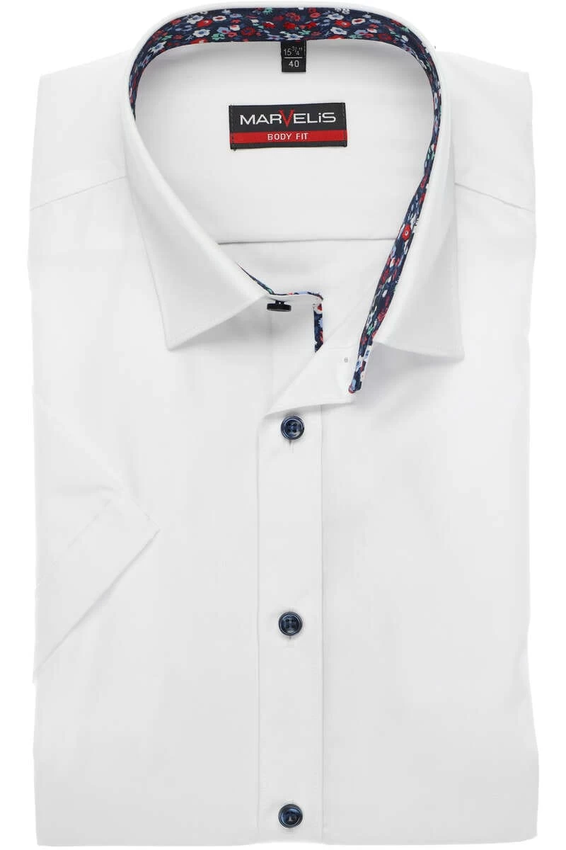 Marvelis Body Fit Hemd Weiss, Einfarbig 1 Marvelis Body Fit Hemd Weiss, Einfarbig