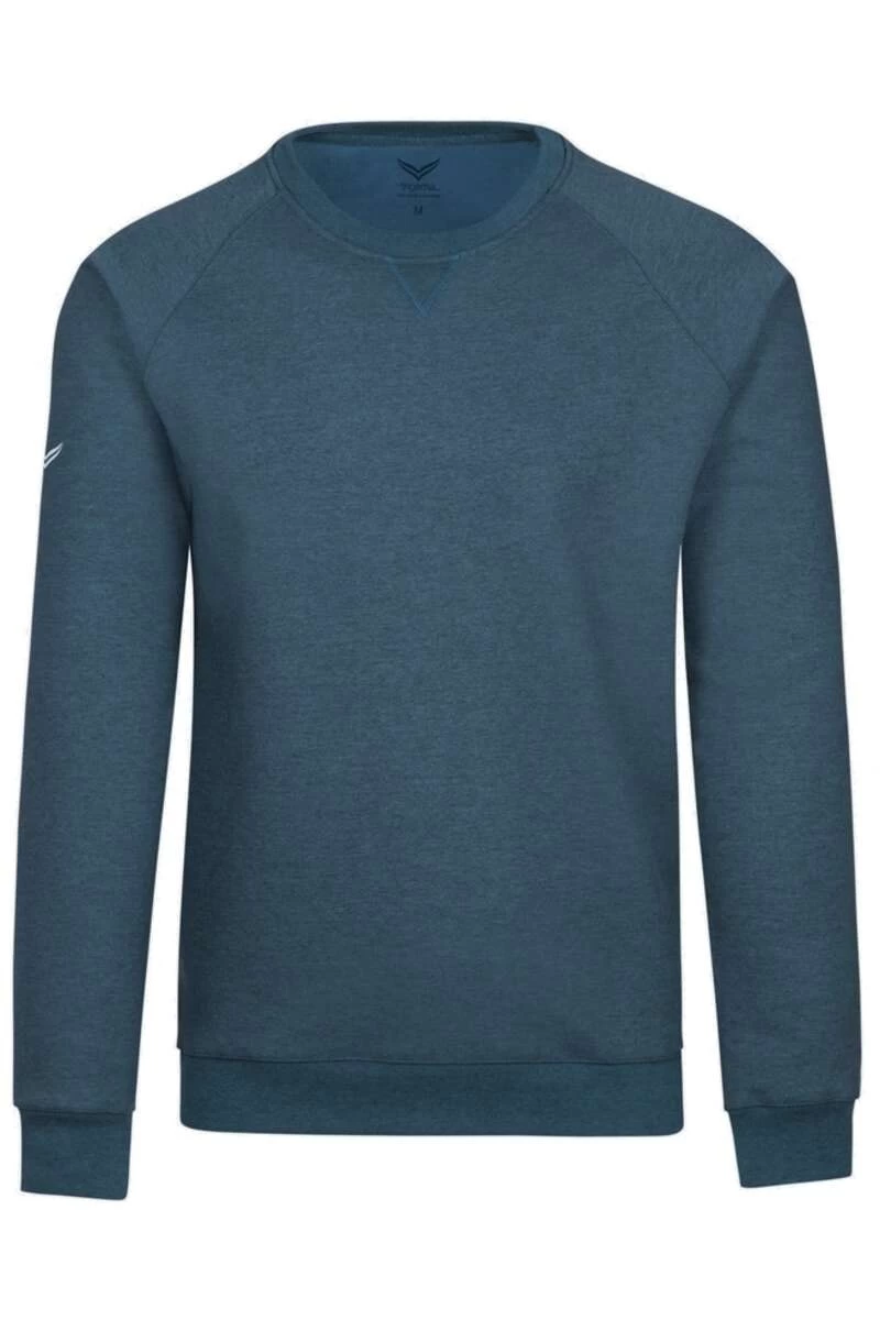TRIGEMA Comfort Fit Sweatshirt Rundhals Jeans 1 TRIGEMA Comfort Fit Sweatshirt Rundhals Jeans