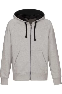 TRIGEMA Jacke Sweatjacke Mit Kapuze Hellgrau