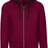 TRIGEMA Comfort Fit Sweatjacke Mit Kapuze Zip Chianti