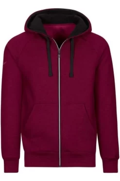 TRIGEMA Comfort Fit Sweatjacke Mit Kapuze Zip Chianti