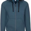 TRIGEMA Comfort Fit Sweatjacke Mit Kapuze Zip Petrol
