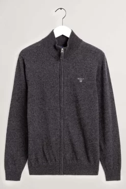 GANT Regular Fit CardiganZip Dunkelgrau -Ho ho ho, Mode in Grün. 8010524 95 7 800