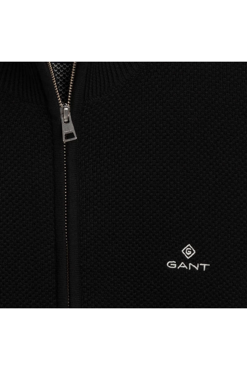 GANT Regular Fit CardiganRundhals Schwarz 3 GANT Regular Fit CardiganRundhals Schwarz – Bild 3