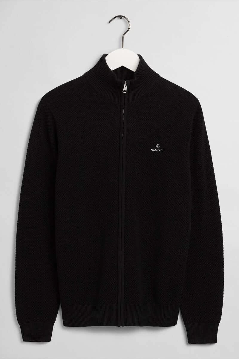 GANT Regular Fit CardiganRundhals Schwarz 4 GANT Regular Fit CardiganRundhals Schwarz – Bild 4