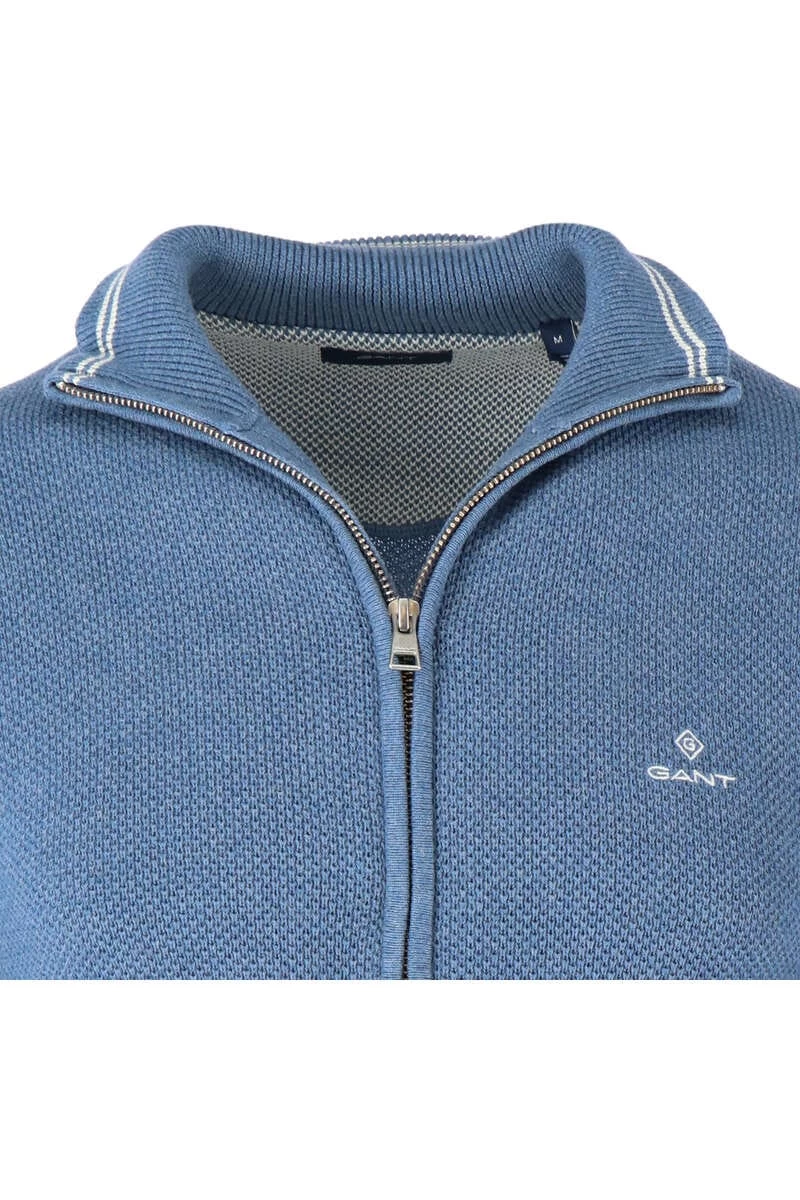 GANT Regular Fit Herren Strickjacke Zip Jeans 2 GANT Regular Fit Herren Strickjacke Zip Jeans – Bild 2