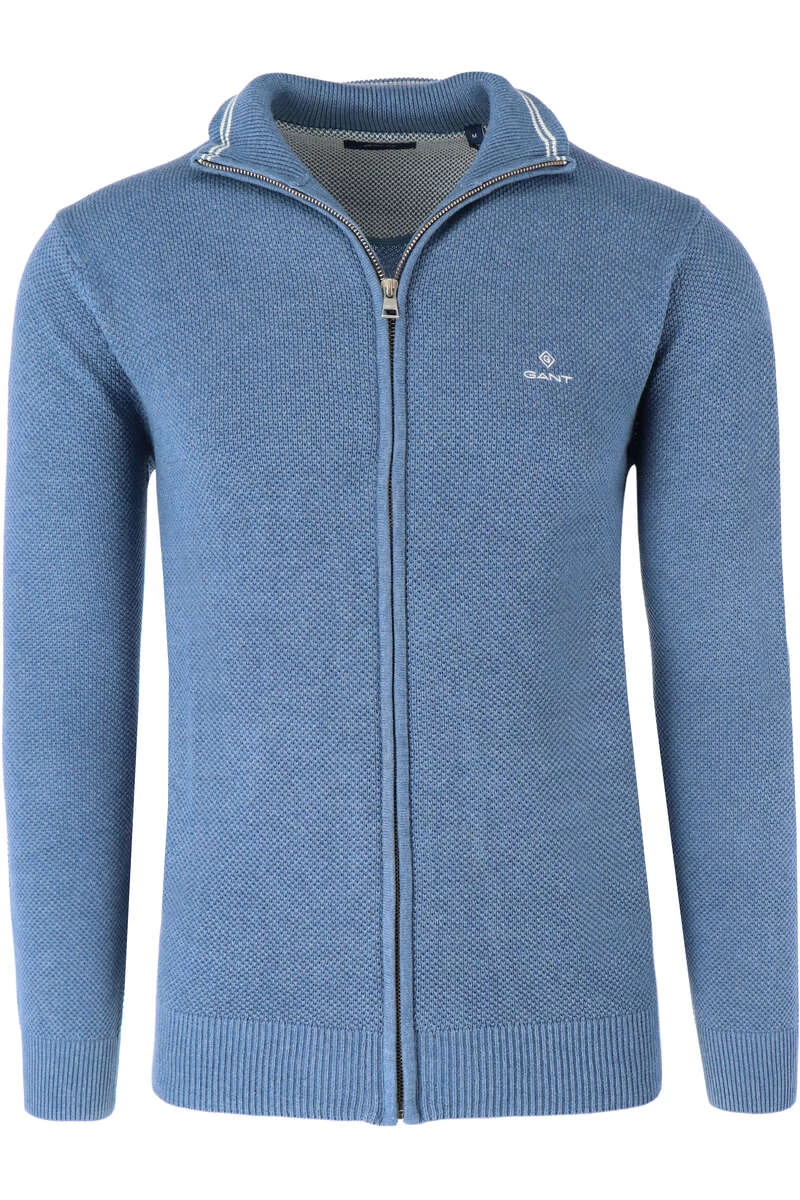 GANT Regular Fit Herren Strickjacke Zip Jeans 1 GANT Regular Fit Herren Strickjacke Zip Jeans