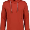 RAGMAN Regular Fit Sweatshirt Stehkragen Rostrot