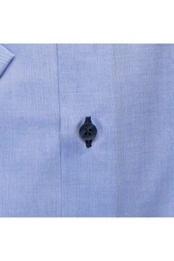 ETERNA Slim Fit Hemd Mittelblau, Einfarbig -Ho ho ho, Mode in Grün. 8100 G132 12 3 800