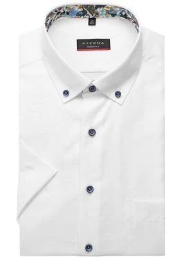 ETERNA Modern Fit Hemd Weiss, Strukturiert
