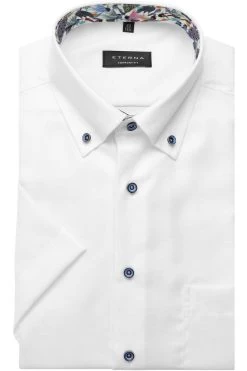 ETERNA Comfort Fit Hemd Weiss, Strukturiert