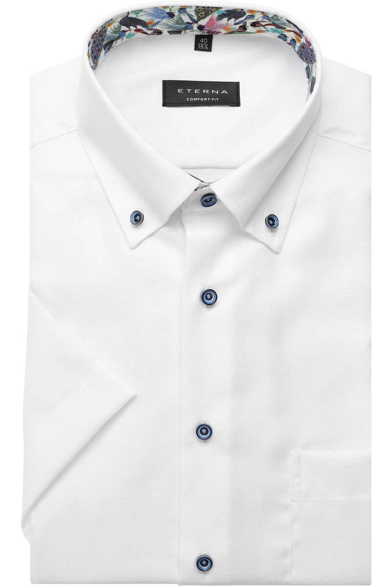 ETERNA Comfort Fit Hemd Weiss, Strukturiert 1 ETERNA Comfort Fit Hemd Weiss, Strukturiert
