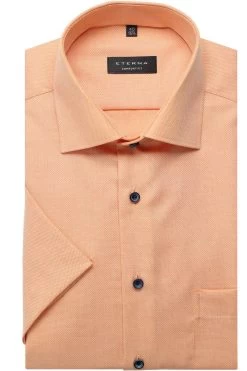 ETERNA Comfort Fit Hemd Orange, Strukturiert