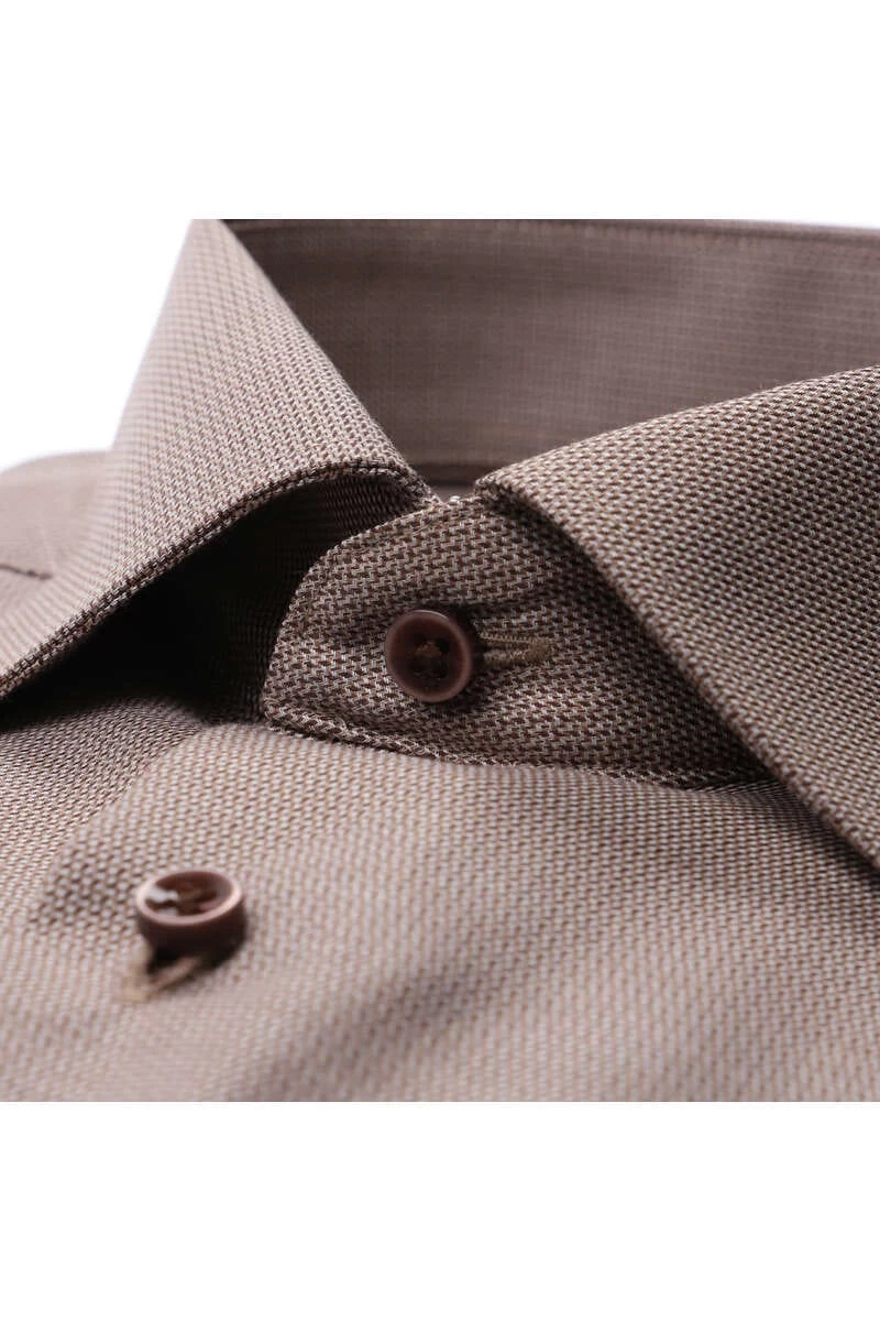 ETERNA Modern Fit Hemd Beige/braun, Strukturiert 2 ETERNA Modern Fit Hemd Beige/braun, Strukturiert – Bild 2