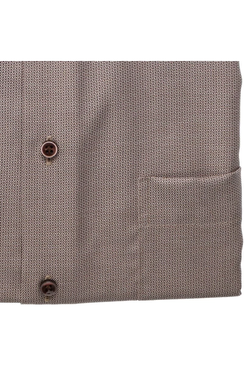 ETERNA Modern Fit Hemd Beige/braun, Strukturiert 5 ETERNA Modern Fit Hemd Beige/braun, Strukturiert – Bild 5