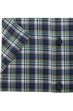 ETERNA Comfort Fit Hemd Grün, Kariert -Ho ho ho, Mode in Grün. 8213 K19L 43 2 800