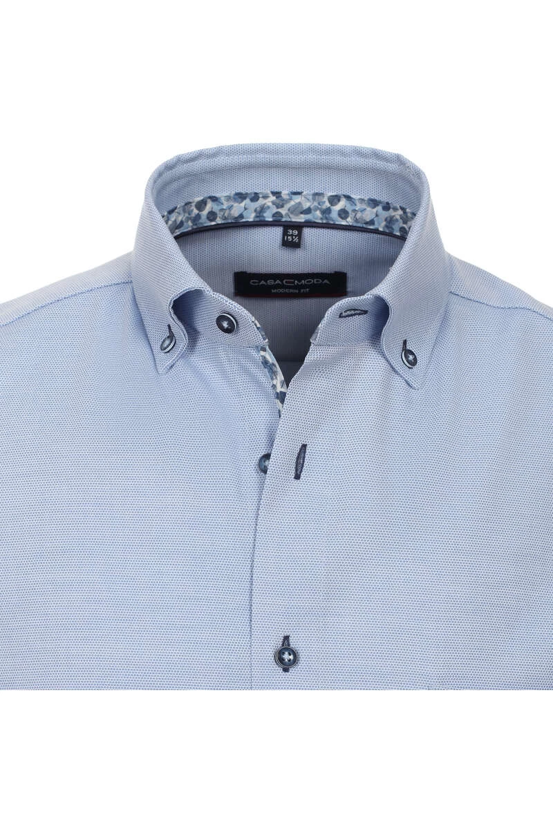 Casa Moda Modern Fit Hemd Blau, Einfarbig 2 Casa Moda Modern Fit Hemd Blau, Einfarbig – Bild 2