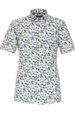 Casa Moda Comfort Fit Hemd Weiss, Gemustert
