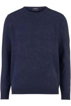 OLYMP SIGNATURE Soft Business Tailored Fit Herren Pullover V-Ausschnitt Nachtblau