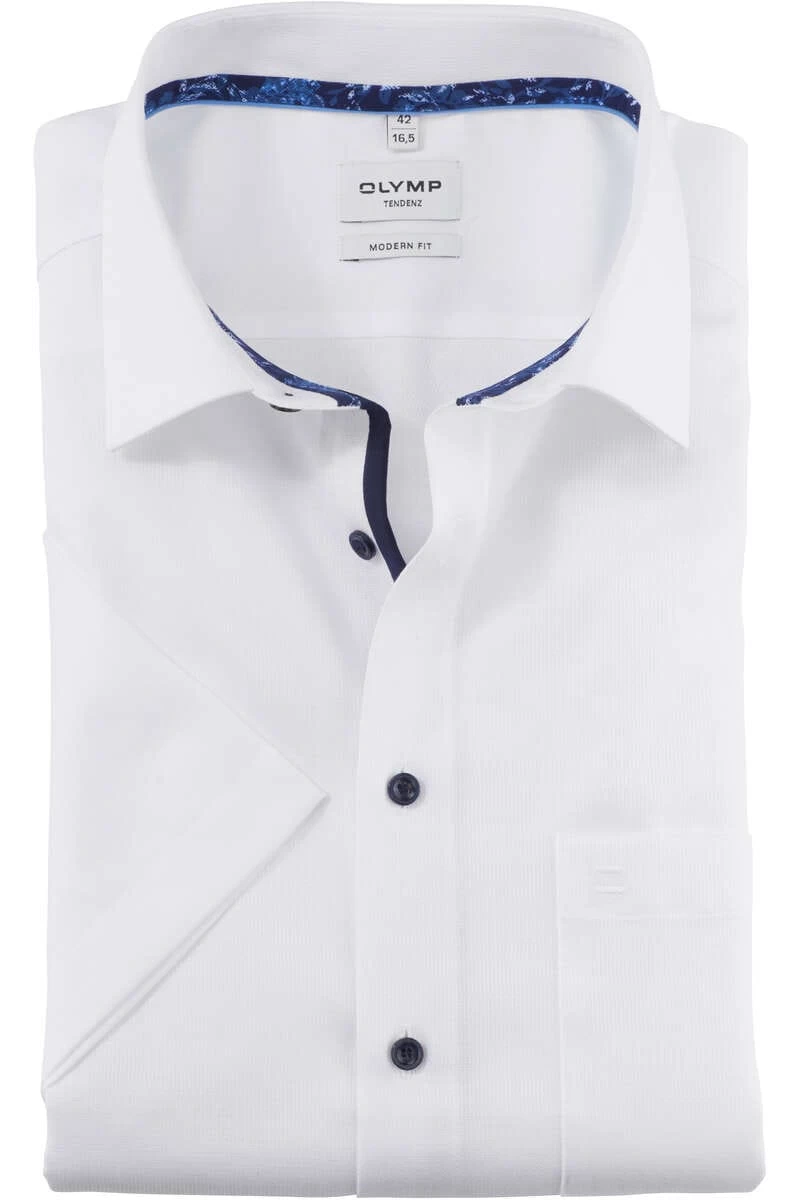 OLYMP Tendenz Modern Fit Hemd Weiss, Faux-uni 1 OLYMP Tendenz Modern Fit Hemd Weiss, Faux-uni