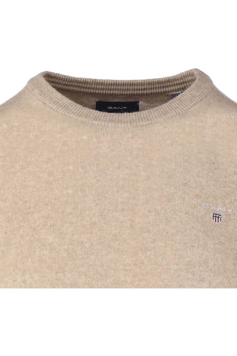 GANT Regular Fit Herren Pullover Rundhals Hellbraun 2 GANT Regular Fit Herren Pullover Rundhals Hellbraun – Bild 2