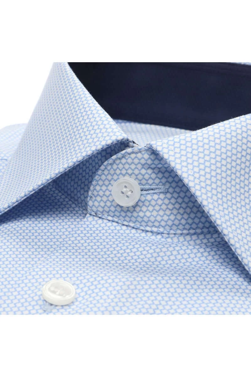 OLYMP Tendenz Modern Fit Hemd Bleu, Faux-uni 2 OLYMP Tendenz Modern Fit Hemd Bleu, Faux-uni – Bild 2