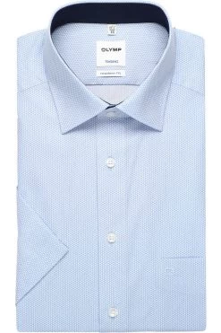 OLYMP Tendenz Modern Fit Hemd Bleu, Faux-uni
