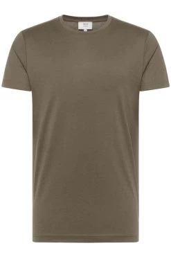 ETERNA 1863 Modern Fit T-Shirt Rundhals Steingrau, Einfarbig