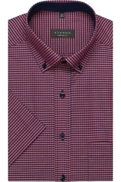 ETERNA Comfort Fit Hemd Rot/blau, Kariert