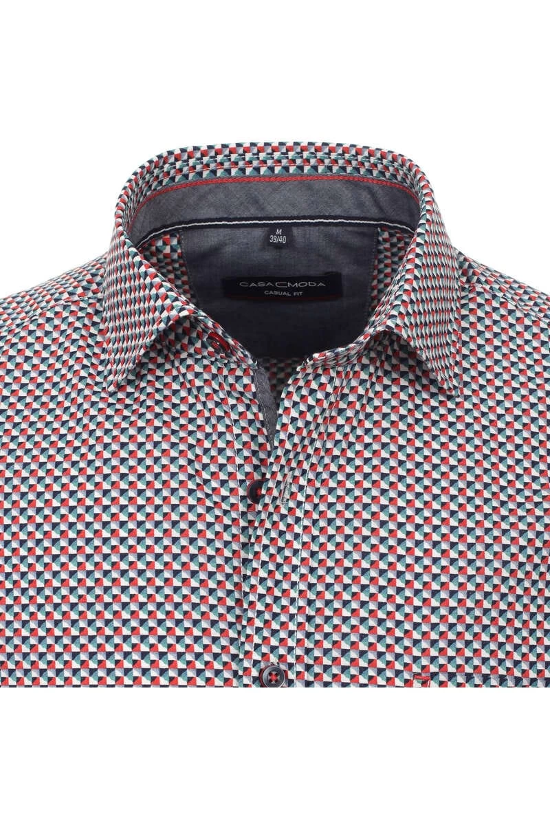Casa Moda Casual Casual Fit Hemd Blau/rot/weiss, Gemustert 2 Casa Moda Casual Casual Fit Hemd Blau/rot/weiss, Gemustert – Bild 2