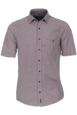 Casa Moda Casual Casual Fit Hemd Blau/rot/weiss, Gemustert