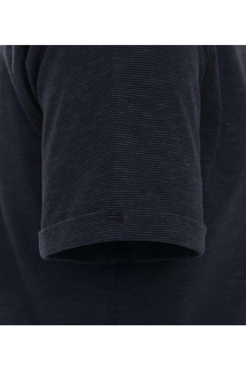 Casa Moda Casual T-Shirt Henley Dunkelblau, Melange 3 Casa Moda Casual T-Shirt Henley Dunkelblau, Melange – Bild 3