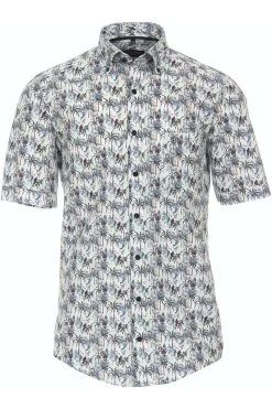 Casa Moda Casual Fit Hemd Blau/weiss, Gemustert