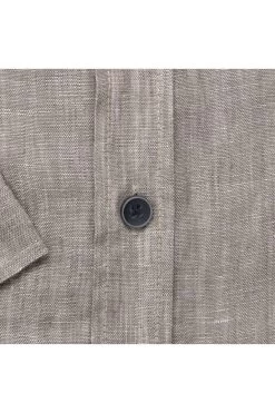 Casa Moda Casual Fit Leinenhemd Beige, Einfarbig -Ho ho ho, Mode in Grün. 934044100 601 3 800