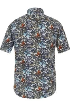Casa Moda Casual Fit Leinenhemd Weiss, Gemustert -Ho ho ho, Mode in Grün. 934045000 100 4 800