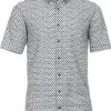 Casa Moda Casual Fit Hemd Weiss, Gemustert