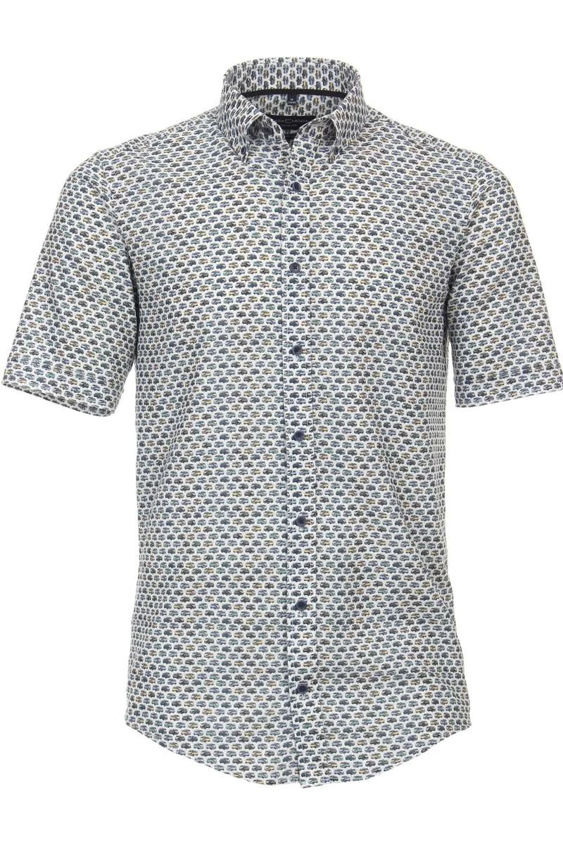 Casa Moda Casual Fit Hemd Weiss, Gemustert 1 Casa Moda Casual Fit Hemd Weiss, Gemustert