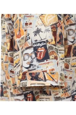 Casa Moda Comfort Fit Hemd Beige, Gemustert -Ho ho ho, Mode in Grün. 934091700 200 3 800