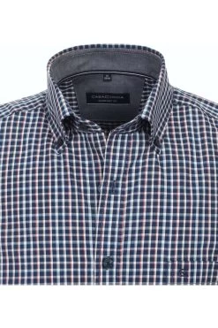 Casa Moda Comfort Fit Hemd Blau/rot, Kariert -Ho ho ho, Mode in Grün. 934092500 400 3 800