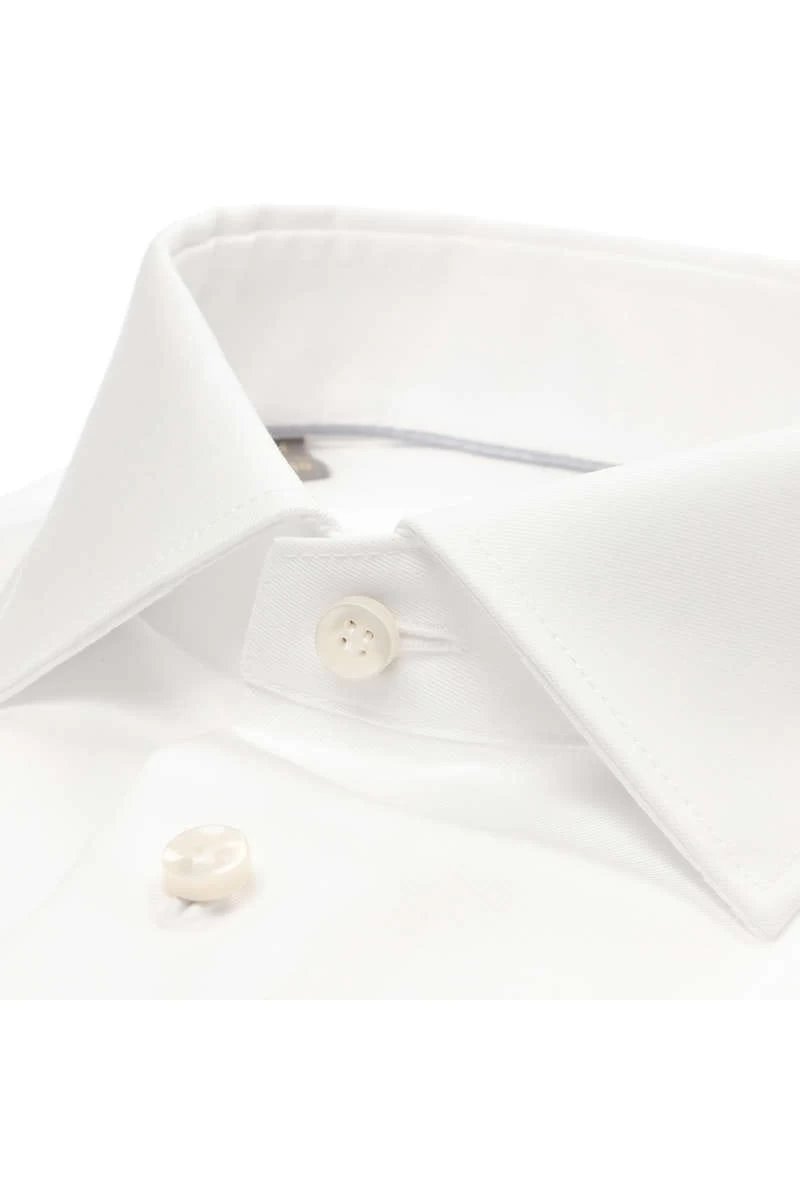Jacques Britt Custom Fit Hemd Weiss, Einfarbig 2 Jacques Britt Custom Fit Hemd Weiss, Einfarbig – Bild 2