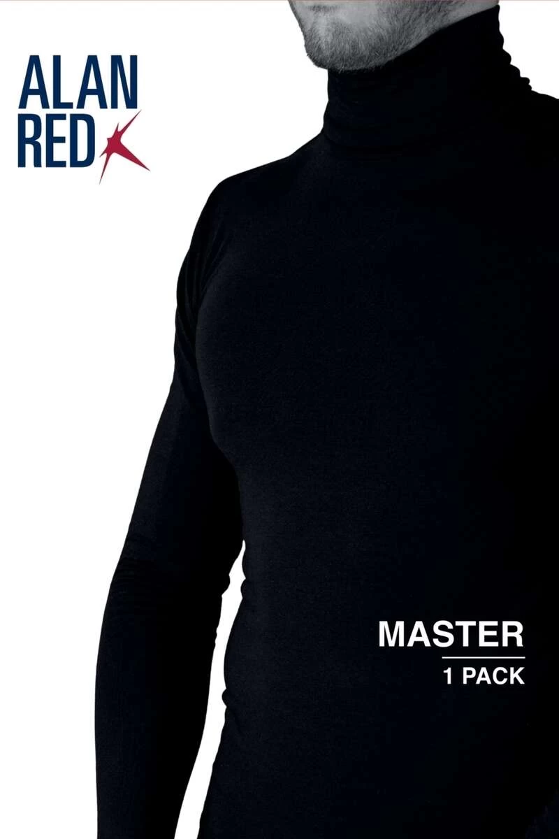 Alan Red Master Regular Fit Herren Rollkragenshirt Schwarz 2 Alan Red Master Regular Fit Herren Rollkragenshirt Schwarz – Bild 2