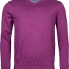 Baileys Regular Fit Sweatshirt V-Ausschnitt Lila