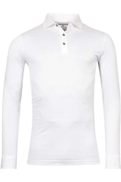 Baileys   Regular Fit Longsleeve Poloshirt Weiss, Einfarbig