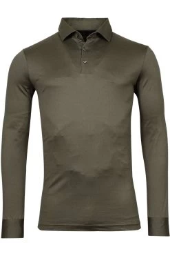Baileys   Regular Fit Longsleeve Poloshirt Grün, Einfarbig