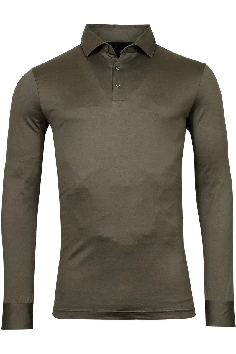 Baileys Regular Fit Longsleeve Poloshirt Grün, Einfarbig 1 Baileys Regular Fit Longsleeve Poloshirt Grün, Einfarbig