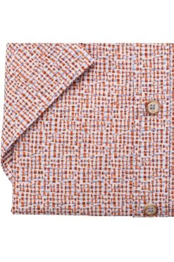 Hatico Casual Regular Fit Hemd Hellorange, Gemustert -Ho ho ho, Mode in Grün. D60010 42207 670 2 800