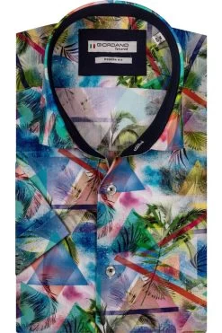 Giordano Vicenza Modern Fit Hemd Weiss, Gemustert